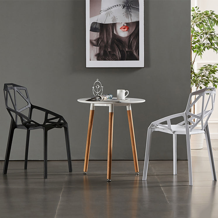 Contemporary Plastic Dining Side Chair Matte Finish Cross Back Dining Chair Clearhalo ' kitchen&dining_furn' 'Dining Chairs' 'Dining Tables & Seating' 'dining_chair' 'furn' 'furn_dining_chair' 'Furniture' 'furniture_dining_chair' 'Kitchen & Dining Furniture' 'kitchen' 4261267