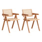 Modern Wood Dining Room Chair Arm Rattan Dining Chairs for Restaurant Use Natural 2 Piece Set Clearhalo ' kitchen&dining_furn' 'Dining Chairs' 'Dining Tables & Seating' 'dining_chair' 'furn' 'furn_dining_chair' 'Furniture' 'furniture_dining_chair' 'Kitchen & Dining Furniture' 'kitchen' 4261272