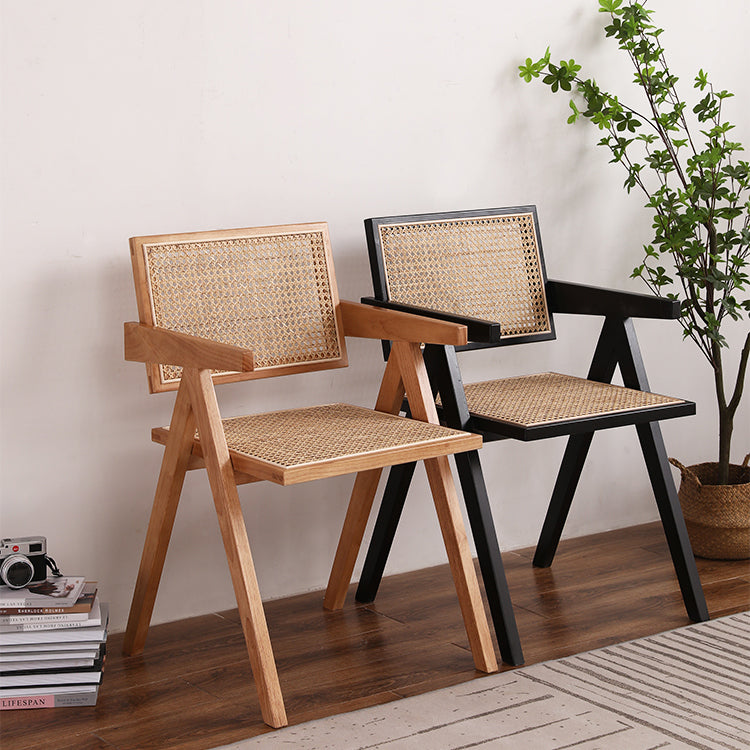 Modern Wood Dining Room Chair Arm Rattan Dining Chairs for Restaurant Use Clearhalo ' kitchen&dining_furn' 'Dining Chairs' 'Dining Tables & Seating' 'dining_chair' 'furn' 'furn_dining_chair' 'Furniture' 'furniture_dining_chair' 'Kitchen & Dining Furniture' 'kitchen' 4261274