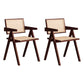 Modern Wood Dining Room Chair Arm Rattan Dining Chairs for Restaurant Use Walnut 2 Piece Set Clearhalo ' kitchen&dining_furn' 'Dining Chairs' 'Dining Tables & Seating' 'dining_chair' 'furn' 'furn_dining_chair' 'Furniture' 'furniture_dining_chair' 'Kitchen & Dining Furniture' 'kitchen' 4261277