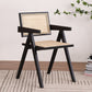 Modern Wood Dining Room Chair Arm Rattan Dining Chairs for Restaurant Use Black 1 Piece Clearhalo ' kitchen&dining_furn' 'Dining Chairs' 'Dining Tables & Seating' 'dining_chair' 'furn' 'furn_dining_chair' 'Furniture' 'furniture_dining_chair' 'Kitchen & Dining Furniture' 'kitchen' 4261281