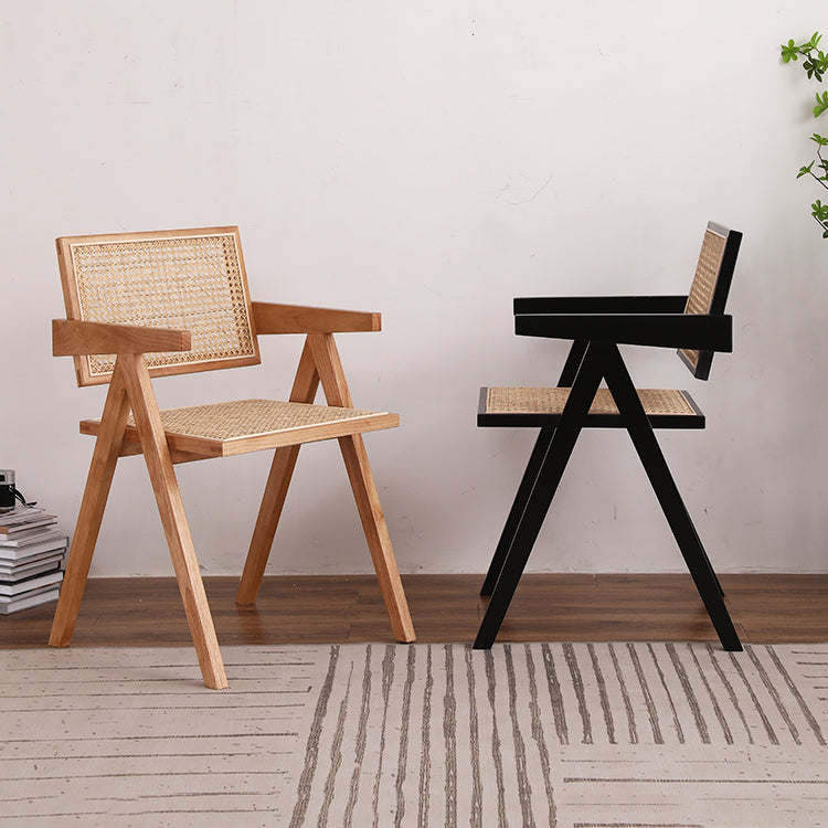 Modern Wood Dining Room Chair Arm Rattan Dining Chairs for Restaurant Use Clearhalo ' kitchen&dining_furn' 'Dining Chairs' 'Dining Tables & Seating' 'dining_chair' 'furn' 'furn_dining_chair' 'Furniture' 'furniture_dining_chair' 'Kitchen & Dining Furniture' 'kitchen' 4261287