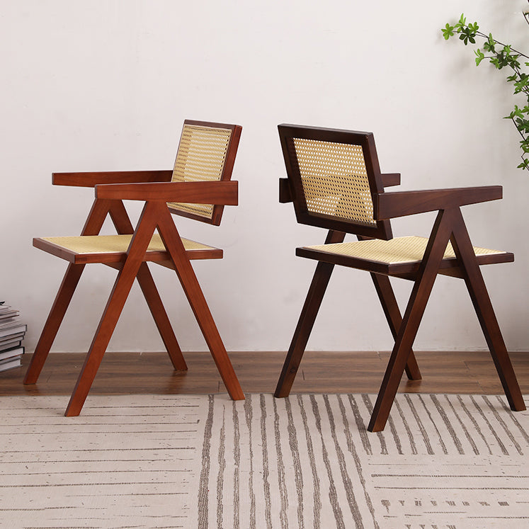 Modern Wood Dining Room Chair Arm Rattan Dining Chairs for Restaurant Use Clearhalo ' kitchen&dining_furn' 'Dining Chairs' 'Dining Tables & Seating' 'dining_chair' 'furn' 'furn_dining_chair' 'Furniture' 'furniture_dining_chair' 'Kitchen & Dining Furniture' 'kitchen' 4261290