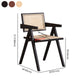 Modern Wood Dining Room Chair Arm Rattan Dining Chairs for Restaurant Use Clearhalo ' kitchen&dining_furn' 'Dining Chairs' 'Dining Tables & Seating' 'dining_chair' 'furn' 'furn_dining_chair' 'Furniture' 'furniture_dining_chair' 'Kitchen & Dining Furniture' 'kitchen' 4261291