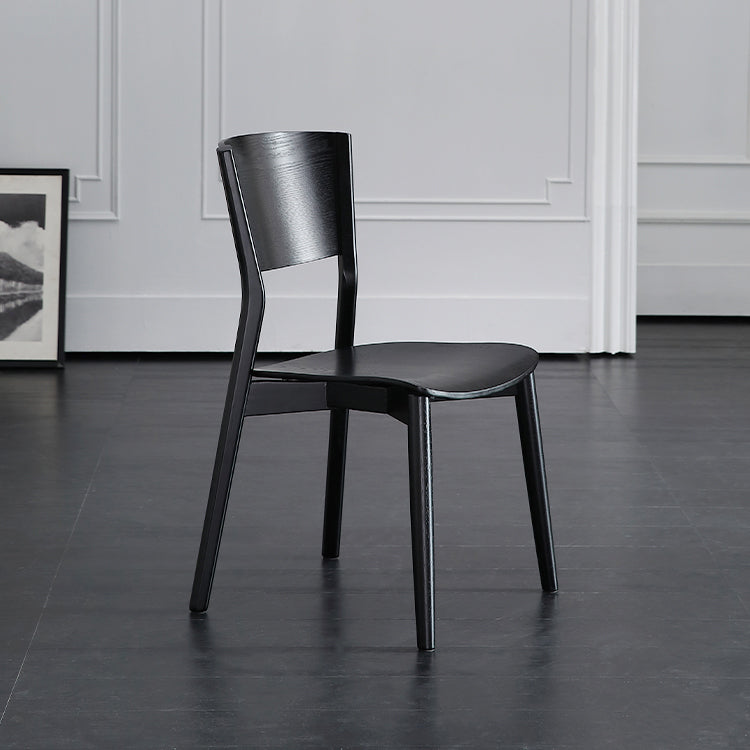 Contemporary Wood Dining Room Chair Armless Open Back Dining Side Chair Black 1 Piece Clearhalo ' kitchen&dining_furn' 'Dining Chairs' 'Dining Tables & Seating' 'dining_chair' 'furn' 'furn_dining_chair' 'Furniture' 'furniture_dining_chair' 'Kitchen & Dining Furniture' 'kitchen' 4261294