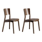 Contemporary Wood Dining Room Chair Armless Open Back Dining Side Chair Walnut 2 Piece Set Clearhalo ' kitchen&dining_furn' 'Dining Chairs' 'Dining Tables & Seating' 'dining_chair' 'furn' 'furn_dining_chair' 'Furniture' 'furniture_dining_chair' 'Kitchen & Dining Furniture' 'kitchen' 4261296