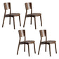 Contemporary Wood Dining Room Chair Armless Open Back Dining Side Chair Walnut 4 Piece Set Clearhalo ' kitchen&dining_furn' 'Dining Chairs' 'Dining Tables & Seating' 'dining_chair' 'furn' 'furn_dining_chair' 'Furniture' 'furniture_dining_chair' 'Kitchen & Dining Furniture' 'kitchen' 4261298