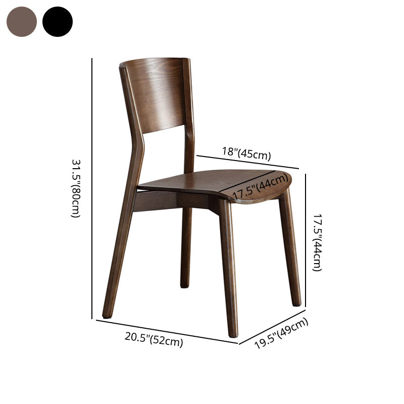 Contemporary Wood Dining Room Chair Armless Open Back Dining Side Chair Clearhalo ' kitchen&dining_furn' 'Dining Chairs' 'Dining Tables & Seating' 'dining_chair' 'furn' 'furn_dining_chair' 'Furniture' 'furniture_dining_chair' 'Kitchen & Dining Furniture' 'kitchen' 4261304