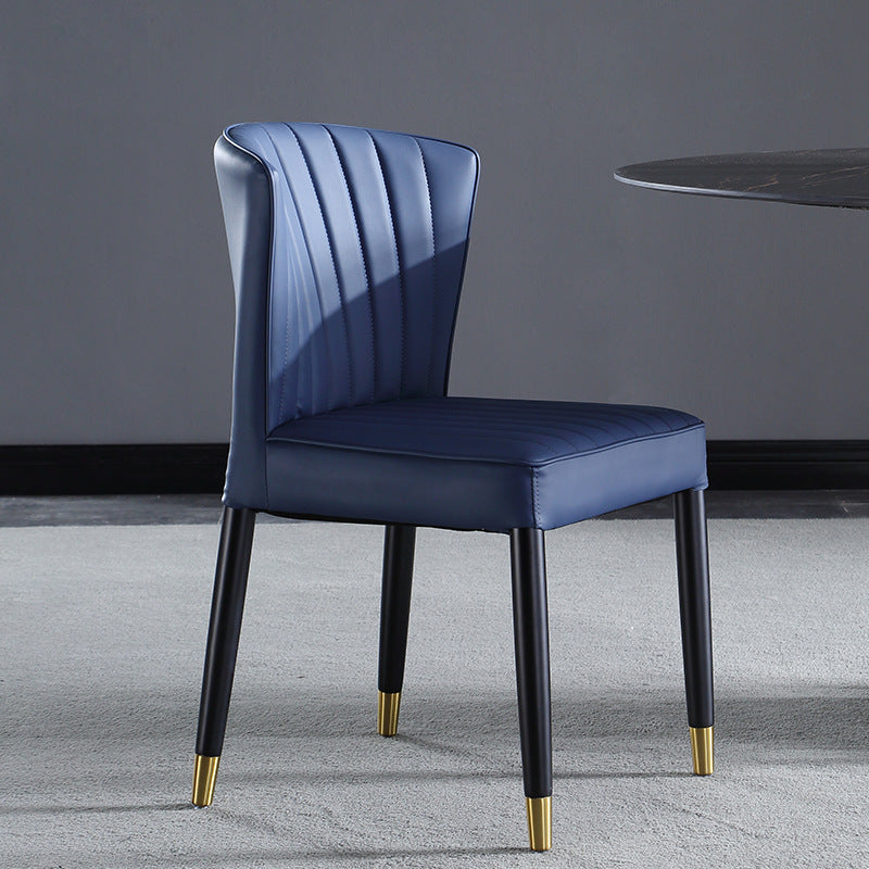 Indoor Scandinavian Side Chair Upholstered Wingback Wood Dining Room Chair Blue 1 Piece Clearhalo ' kitchen&dining_furn' 'Dining Chairs' 'Dining Tables & Seating' 'dining_chair' 'furn' 'furn_dining_chair' 'Furniture' 'furniture_dining_chair' 'Kitchen & Dining Furniture' 'kitchen' 4261309