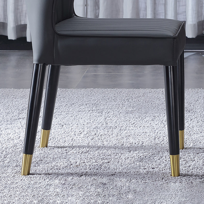 Indoor Scandinavian Side Chair Upholstered Wingback Wood Dining Room Chair Clearhalo ' kitchen&dining_furn' 'Dining Chairs' 'Dining Tables & Seating' 'dining_chair' 'furn' 'furn_dining_chair' 'Furniture' 'furniture_dining_chair' 'Kitchen & Dining Furniture' 'kitchen' 4261315