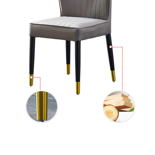 Indoor Scandinavian Side Chair Upholstered Wingback Wood Dining Room Chair Clearhalo ' kitchen&dining_furn' 'Dining Chairs' 'Dining Tables & Seating' 'dining_chair' 'furn' 'furn_dining_chair' 'Furniture' 'furniture_dining_chair' 'Kitchen & Dining Furniture' 'kitchen' 4261317