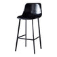 Modern Armless Backrest Counter Stool Iron Household Bar Stool with Leather Cushion Gloss Black 1 Piece Bar Stool(30"H) Clearhalo 'Bar Furniture' 'Bar Stools' 'bar_stools' 'furn' 'furn_bar_stools' 'furniture_bar_stools' 'Kitchen & Dining Furniture' 'kitchen&dining_furn' 'kitchen' 'kitchen_furn' Furniture' 4263122