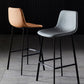 Modern Armless Backrest Counter Stool Iron Household Bar Stool with Leather Cushion Clearhalo 'Bar Furniture' 'Bar Stools' 'bar_stools' 'furn' 'furn_bar_stools' 'furniture_bar_stools' 'Kitchen & Dining Furniture' 'kitchen&dining_furn' 'kitchen' 'kitchen_furn' Furniture' 4263137