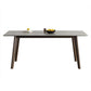 Mid-Century Modern Rectangle Dining Table Sintered Stone Table with 4 Solid Wood Legs Gray Without Chairs Clearhalo ' dining_table' 'Dining Tables & Seating' 'Dining Tables' 'furn' 'furn_dining_table' 'Furniture' 'furniture_dining_table' 'Kitchen & Dining Furniture' 'kitchen&dining_furn' 'kitchen' 'kitchen_dining_table' 4271037