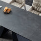 Industrial Sintered Stone Dining Table Rectangle Black Table with Pedestal Base Clearhalo ' dining_table' 'Dining Tables & Seating' 'Dining Tables' 'furn' 'furn_dining_table' 'Furniture' 'furniture_dining_table' 'Kitchen & Dining Furniture' 'kitchen&dining_furn' 'kitchen' 'kitchen_dining_table' 4271103