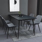 Rectangle Dining Table Industrial Style 4 Legs Base Sintered Stone Table for Home Clearhalo ' dining_table' 'Dining Tables & Seating' 'Dining Tables' 'furn' 'furn_dining_table' 'Furniture' 'furniture_dining_table' 'Kitchen & Dining Furniture' 'kitchen&dining_furn' 'kitchen' 'kitchen_dining_table' 4271110