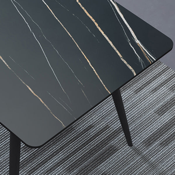 Rectangle Dining Table Industrial Style 4 Legs Base Sintered Stone Table for Home Clearhalo ' dining_table' 'Dining Tables & Seating' 'Dining Tables' 'furn' 'furn_dining_table' 'Furniture' 'furniture_dining_table' 'Kitchen & Dining Furniture' 'kitchen&dining_furn' 'kitchen' 'kitchen_dining_table' 4271111