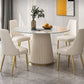 Traditional Luxury Dining Table Round White Sintered Stone Table with Pedestal Base Clearhalo ' dining_table' 'Dining Tables & Seating' 'Dining Tables' 'furn' 'furn_dining_table' 'Furniture' 'furniture_dining_table' 'Kitchen & Dining Furniture' 'kitchen&dining_furn' 'kitchen' 'kitchen_dining_table' 4271122