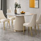 Traditional Luxury Dining Table Round White Sintered Stone Table with Pedestal Base Clearhalo ' dining_table' 'Dining Tables & Seating' 'Dining Tables' 'furn' 'furn_dining_table' 'Furniture' 'furniture_dining_table' 'Kitchen & Dining Furniture' 'kitchen&dining_furn' 'kitchen' 'kitchen_dining_table' 4271125