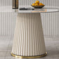 Traditional Luxury Dining Table Round White Sintered Stone Table with Pedestal Base Clearhalo ' dining_table' 'Dining Tables & Seating' 'Dining Tables' 'furn' 'furn_dining_table' 'Furniture' 'furniture_dining_table' 'Kitchen & Dining Furniture' 'kitchen&dining_furn' 'kitchen' 'kitchen_dining_table' 4271129