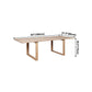 Solid Wood Contemporary Rectangular Table Wood Top Dining Table with Sled Base Clearhalo ' dining_table' 'Dining Tables & Seating' 'Dining Tables' 'furn' 'furn_dining_table' 'Furniture' 'furniture_dining_table' 'Kitchen & Dining Furniture' 'kitchen&dining_furn' 'kitchen' 'kitchen_dining_table' 4271145