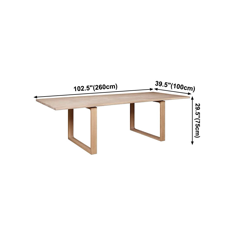 Solid Wood Contemporary Rectangular Table Wood Top Dining Table with Sled Base Clearhalo ' dining_table' 'Dining Tables & Seating' 'Dining Tables' 'furn' 'furn_dining_table' 'Furniture' 'furniture_dining_table' 'Kitchen & Dining Furniture' 'kitchen&dining_furn' 'kitchen' 'kitchen_dining_table' 4271150