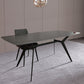 Industrial Sintered Stone Dining Table Rectangle Black Top Table with Metal Base Clearhalo ' dining_table' 'Dining Tables & Seating' 'Dining Tables' 'Furniture' 'furniture_dining_table' 'Kitchen & Dining Furniture' 'kitchen&dining_furn' 'kitchen' 'kitchen_dining_table' 4271154