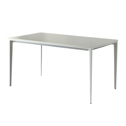 Sintered Stone Dining Table Industrial Style 4 Legs Metallic Base Rectangle Table White Clearhalo ' dining_table' 'Dining Tables & Seating' 'Dining Tables' 'Furniture' 'furniture_dining_table' 'Kitchen & Dining Furniture' 'kitchen&dining_furn' 'kitchen' 'kitchen_dining_table' 4271166