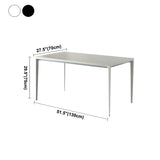 Sintered Stone Dining Table Industrial Style 4 Legs Metallic Base Rectangle Table Clearhalo ' dining_table' 'Dining Tables & Seating' 'Dining Tables' 'Furniture' 'furniture_dining_table' 'Kitchen & Dining Furniture' 'kitchen&dining_furn' 'kitchen' 'kitchen_dining_table' 4271171