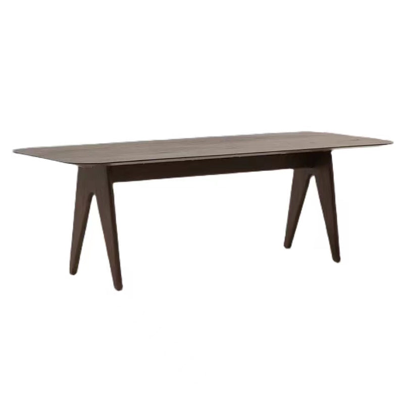 Solid Wood Contemporary Rectangular Table Brown Wood Top Table with 4 Legs Without Chairs Clearhalo ' dining_table' 'Dining Tables & Seating' 'Dining Tables' 'furn' 'furn_dining_table' 'Furniture' 'furniture_dining_table' 'Kitchen & Dining Furniture' 'kitchen&dining_furn' 'kitchen' 'kitchen_dining_table' 4271180