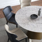 Sintered Stone Top Round Table for Restaurant Modern Dining Table with Metal Pedestal Clearhalo ' dining_table' 'Dining Tables & Seating' 'Dining Tables' 'furn' 'furn_dining_table' 'Furniture' 'furniture_dining_table' 'Kitchen & Dining Furniture' 'kitchen&dining_furn' 'kitchen' 'kitchen_dining_table' 4271194