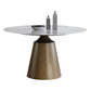 Sintered Stone Top Round Table for Restaurant Modern Dining Table with Metal Pedestal Gray Without Chairs Clearhalo ' dining_table' 'Dining Tables & Seating' 'Dining Tables' 'furn' 'furn_dining_table' 'Furniture' 'furniture_dining_table' 'Kitchen & Dining Furniture' 'kitchen&dining_furn' 'kitchen' 'kitchen_dining_table' 4271195