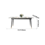 Traditional Luxury Rectangle Dining Table Grey Sintered Stone Table with 4 Legs for Dining Room Clearhalo ' dining_table' 'Dining Tables & Seating' 'Dining Tables' 'furn' 'furn_dining_table' 'Furniture' 'furniture_dining_table' 'Kitchen & Dining Furniture' 'kitchen&dining_furn' 'kitchen' 'kitchen_dining_table' 4271254