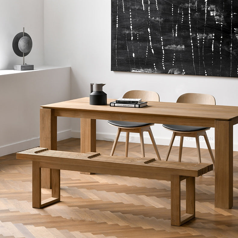 Solid Wood Contemporary Rectangular Table Wood Top Table with 4 Legs Clearhalo ' dining_table' 'Dining Tables & Seating' 'Dining Tables' 'furn' 'furn_dining_table' 'Furniture' 'furniture_dining_table' 'Kitchen & Dining Furniture' 'kitchen&dining_furn' 'kitchen' 'kitchen_dining_table' 4271276