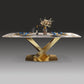 Traditional Luxury Rectangle Dining Table Sintered Stone Table with Gold Pedestal Base Gray Without Chairs Clearhalo ' dining_table' 'Dining Tables & Seating' 'Dining Tables' 'furn' 'furn_dining_table' 'Furniture' 'furniture_dining_table' 'Kitchen & Dining Furniture' 'kitchen&dining_furn' 'kitchen' 'kitchen_dining_table' 4271290
