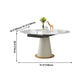 Sintered Stone Top Round Table for Restaurant Luxury White Dining Table with Pedestal Base Clearhalo ' dining_table' 'Dining Tables & Seating' 'Dining Tables' 'furn' 'furn_dining_table' 'Furniture' 'furniture_dining_table' 'Kitchen & Dining Furniture' 'kitchen&dining_furn' 'kitchen' 'kitchen_dining_table' 4271312