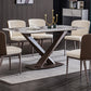 Metal Traditional Luxury Rectangle Table White Sintered Stone Table with Pedestal Base Clearhalo ' dining_table' 'Dining Tables & Seating' 'Dining Tables' 'furn' 'furn_dining_table' 'Furniture' 'furniture_dining_table' 'Kitchen & Dining Furniture' 'kitchen&dining_furn' 'kitchen' 'kitchen_dining_table' 4271333