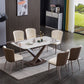 Metal Traditional Luxury Rectangle Table White Sintered Stone Table with Pedestal Base Clearhalo ' dining_table' 'Dining Tables & Seating' 'Dining Tables' 'furn' 'furn_dining_table' 'Furniture' 'furniture_dining_table' 'Kitchen & Dining Furniture' 'kitchen&dining_furn' 'kitchen' 'kitchen_dining_table' 4271334