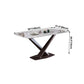 Metal Traditional Luxury Rectangle Table White Sintered Stone Table with Pedestal Base Clearhalo ' dining_table' 'Dining Tables & Seating' 'Dining Tables' 'furn' 'furn_dining_table' 'Furniture' 'furniture_dining_table' 'Kitchen & Dining Furniture' 'kitchen&dining_furn' 'kitchen' 'kitchen_dining_table' 4271336