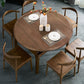 Modern Style Brown Dining Table Round Solid Wood Dining Table with 4 Legs Clearhalo ' dining_table' 'Dining Tables & Seating' 'Dining Tables' 'furn' 'furn_dining_table' 'Furniture' 'furniture_dining_table' 'Kitchen & Dining Furniture' 'kitchen&dining_furn' 'kitchen' 'kitchen_dining_table' 4271340
