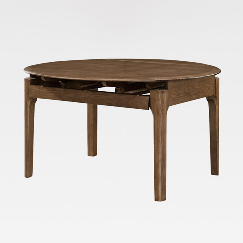 Modern Style Brown Dining Table Round Solid Wood Dining Table with 4 Legs Without Chairs Clearhalo ' dining_table' 'Dining Tables & Seating' 'Dining Tables' 'furn' 'furn_dining_table' 'Furniture' 'furniture_dining_table' 'Kitchen & Dining Furniture' 'kitchen&dining_furn' 'kitchen' 'kitchen_dining_table' 4271344