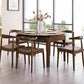 Modern Style Brown Dining Table Round Solid Wood Dining Table with 4 Legs Clearhalo ' dining_table' 'Dining Tables & Seating' 'Dining Tables' 'furn' 'furn_dining_table' 'Furniture' 'furniture_dining_table' 'Kitchen & Dining Furniture' 'kitchen&dining_furn' 'kitchen' 'kitchen_dining_table' 4271349