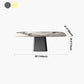 Metal Traditional Luxury Rectangle Table High Gloss White Sintered Stone Table with Pedestal Base Clearhalo ' dining_table' 'Dining Tables & Seating' 'Dining Tables' 'furn' 'furn_dining_table' 'Furniture' 'furniture_dining_table' 'Kitchen & Dining Furniture' 'kitchen&dining_furn' 'kitchen' 'kitchen_dining_table' 4271364
