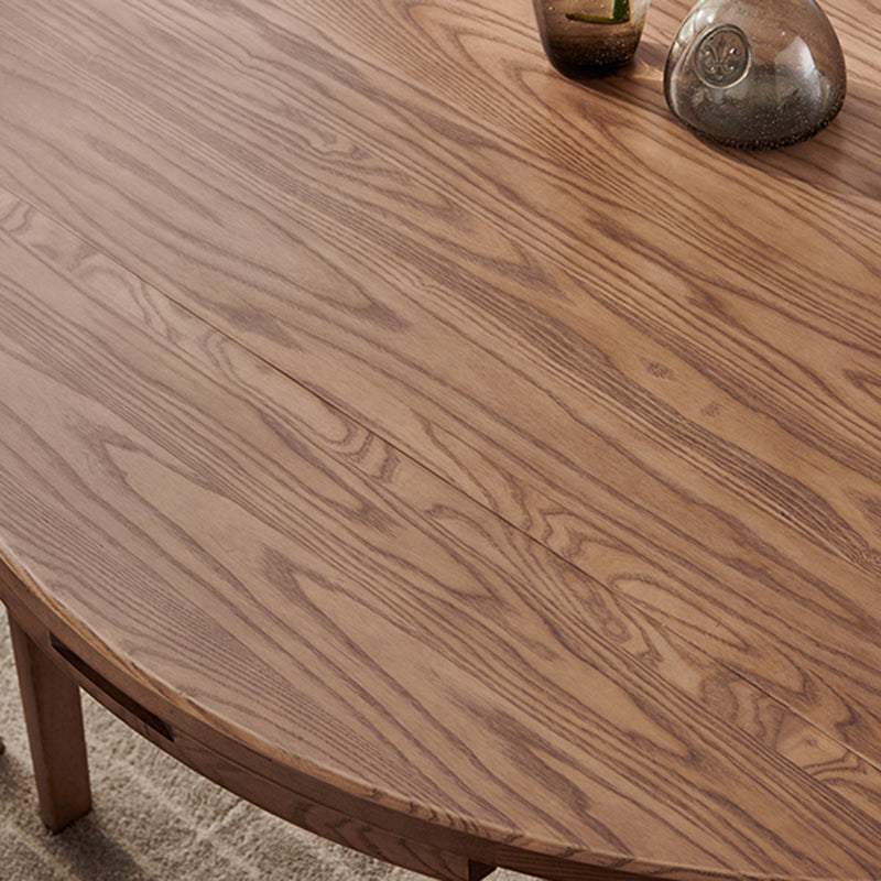 Modern Style Brown Dining Table Round Solid Wood Dining Table with 4 Legs for Living Room Clearhalo ' dining_table' 'Dining Tables & Seating' 'Dining Tables' 'furn' 'furn_dining_table' 'Furniture' 'furniture_dining_table' 'Kitchen & Dining Furniture' 'kitchen&dining_furn' 'kitchen' 'kitchen_dining_table' 4271370
