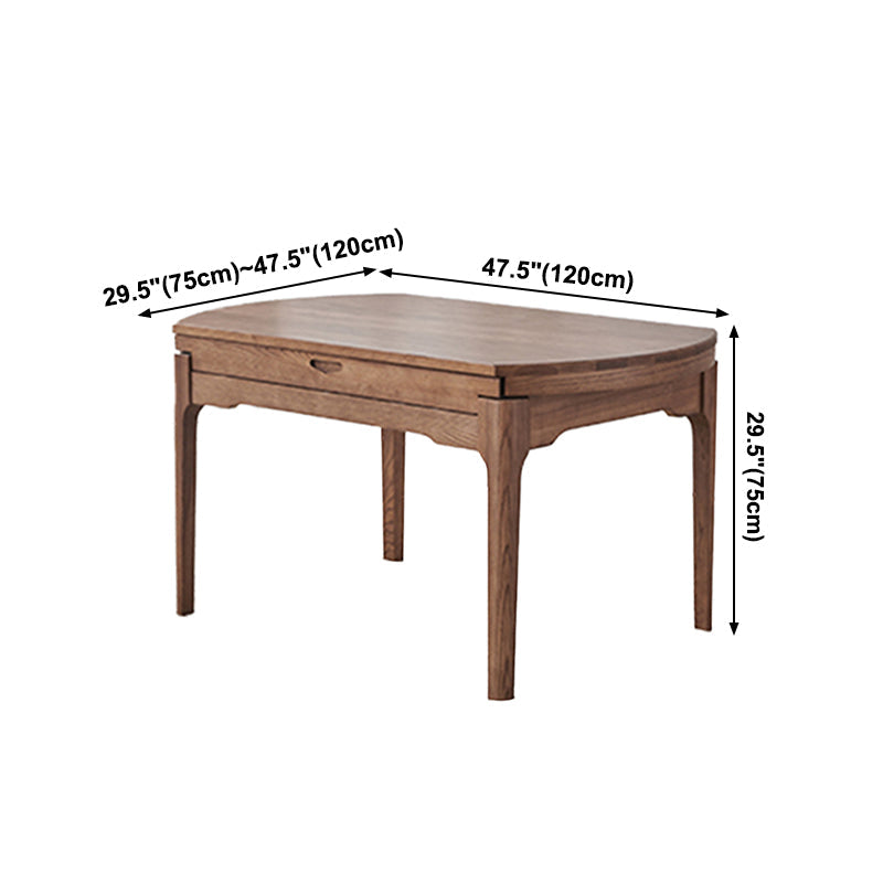 Modern Style Brown Dining Table Round Solid Wood Dining Table with 4 Legs for Living Room Clearhalo ' dining_table' 'Dining Tables & Seating' 'Dining Tables' 'furn' 'furn_dining_table' 'Furniture' 'furniture_dining_table' 'Kitchen & Dining Furniture' 'kitchen&dining_furn' 'kitchen' 'kitchen_dining_table' 4271381