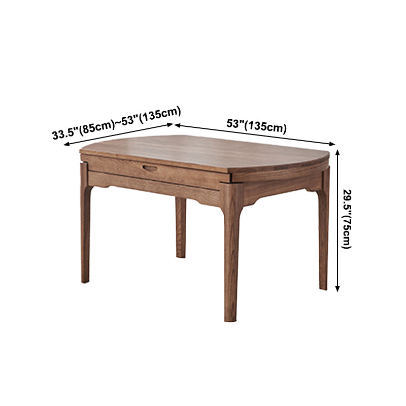 Modern Style Brown Dining Table Round Solid Wood Dining Table with 4 Legs for Living Room Clearhalo ' dining_table' 'Dining Tables & Seating' 'Dining Tables' 'furn' 'furn_dining_table' 'Furniture' 'furniture_dining_table' 'Kitchen & Dining Furniture' 'kitchen&dining_furn' 'kitchen' 'kitchen_dining_table' 4271382