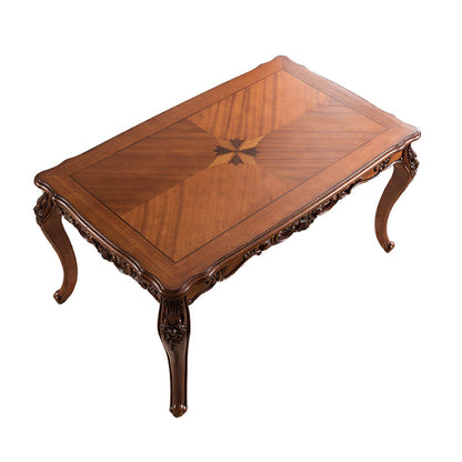 Mid-Century Brown Dining Table Rectangle Solid Wood Dining Table with 4 Legs Without Chairs Clearhalo ' dining_table' 'Dining Tables & Seating' 'Dining Tables' 'furn' 'furn_dining_table' 'Furniture' 'furniture_dining_table' 'Kitchen & Dining Furniture' 'kitchen&dining_furn' 'kitchen' 'kitchen_dining_table' 4271397