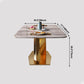 Metal Traditional Luxury Rectangle Table Grey Sintered Stone Indoor Table with Pedestal Clearhalo ' dining_table' 'Dining Tables & Seating' 'Dining Tables' 'furn' 'furn_dining_table' 'Furniture' 'furniture_dining_table' 'Kitchen & Dining Furniture' 'kitchen&dining_furn' 'kitchen' 'kitchen_dining_table' 4271419