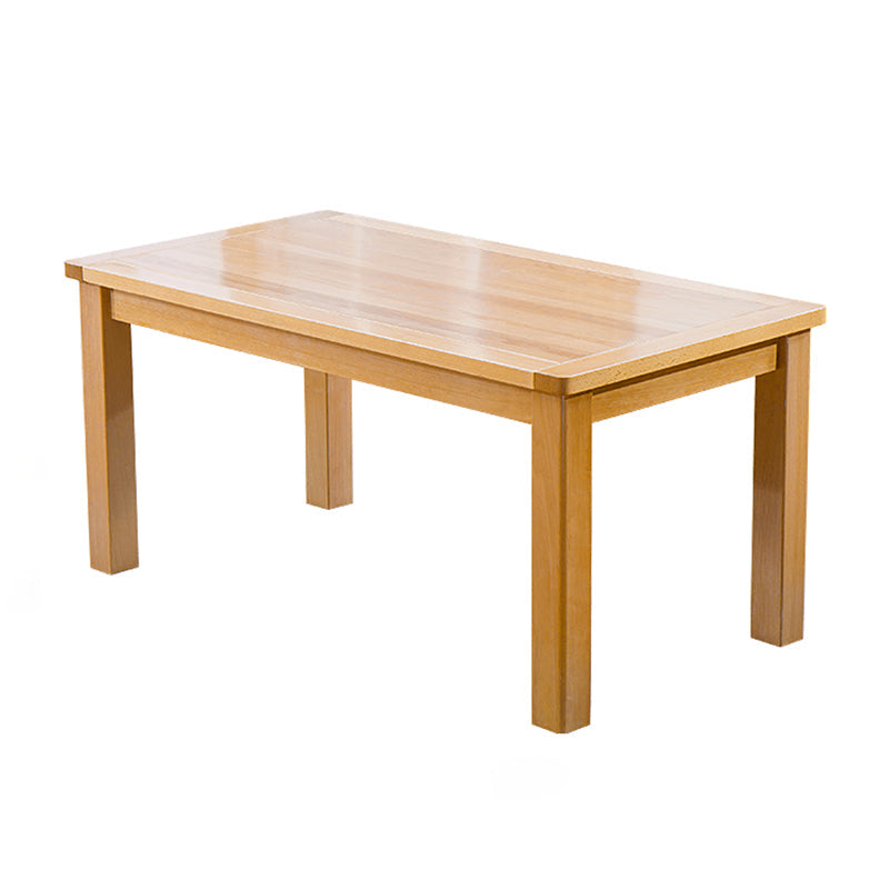 Modern Style Rectangle Dining Table Brown Solid Wood Dining Table with 4 Legs for Home Without Chairs Clearhalo ' dining_table' 'Dining Tables & Seating' 'Dining Tables' 'furn' 'furn_dining_table' 'Furniture' 'furniture_dining_table' 'Kitchen & Dining Furniture' 'kitchen&dining_furn' 'kitchen' 'kitchen_dining_table' 4271424