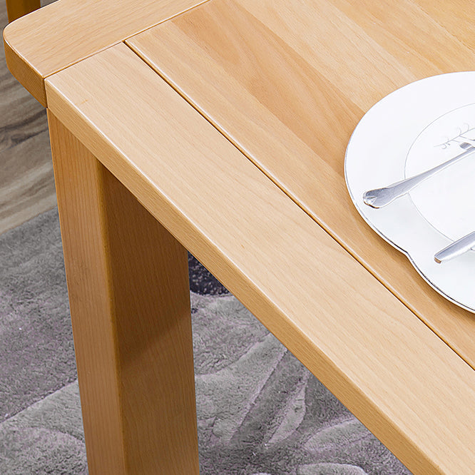 Modern Style Rectangle Dining Table Brown Solid Wood Dining Table with 4 Legs for Home Clearhalo ' dining_table' 'Dining Tables & Seating' 'Dining Tables' 'furn' 'furn_dining_table' 'Furniture' 'furniture_dining_table' 'Kitchen & Dining Furniture' 'kitchen&dining_furn' 'kitchen' 'kitchen_dining_table' 4271427